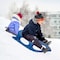 Gardenised Kids Winter Plastic Outdoor Snow Sleigh Ice Sled, Kids over 5 Years, Blue QI004217.BL - alternate 6
